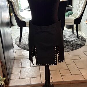 Forever 21 Black Mini Skirt with Stud Accents